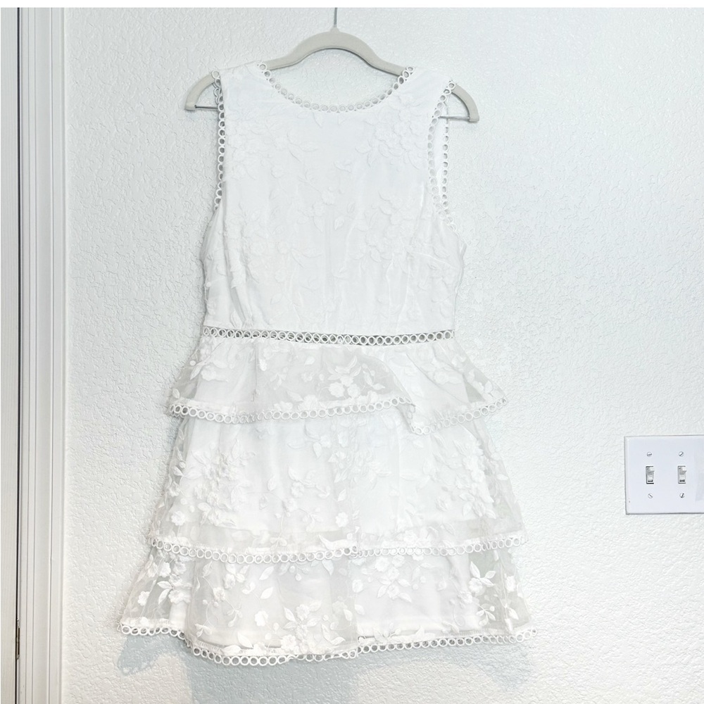 Lulu's White Floral Mini Dress - Picture 6 of 10